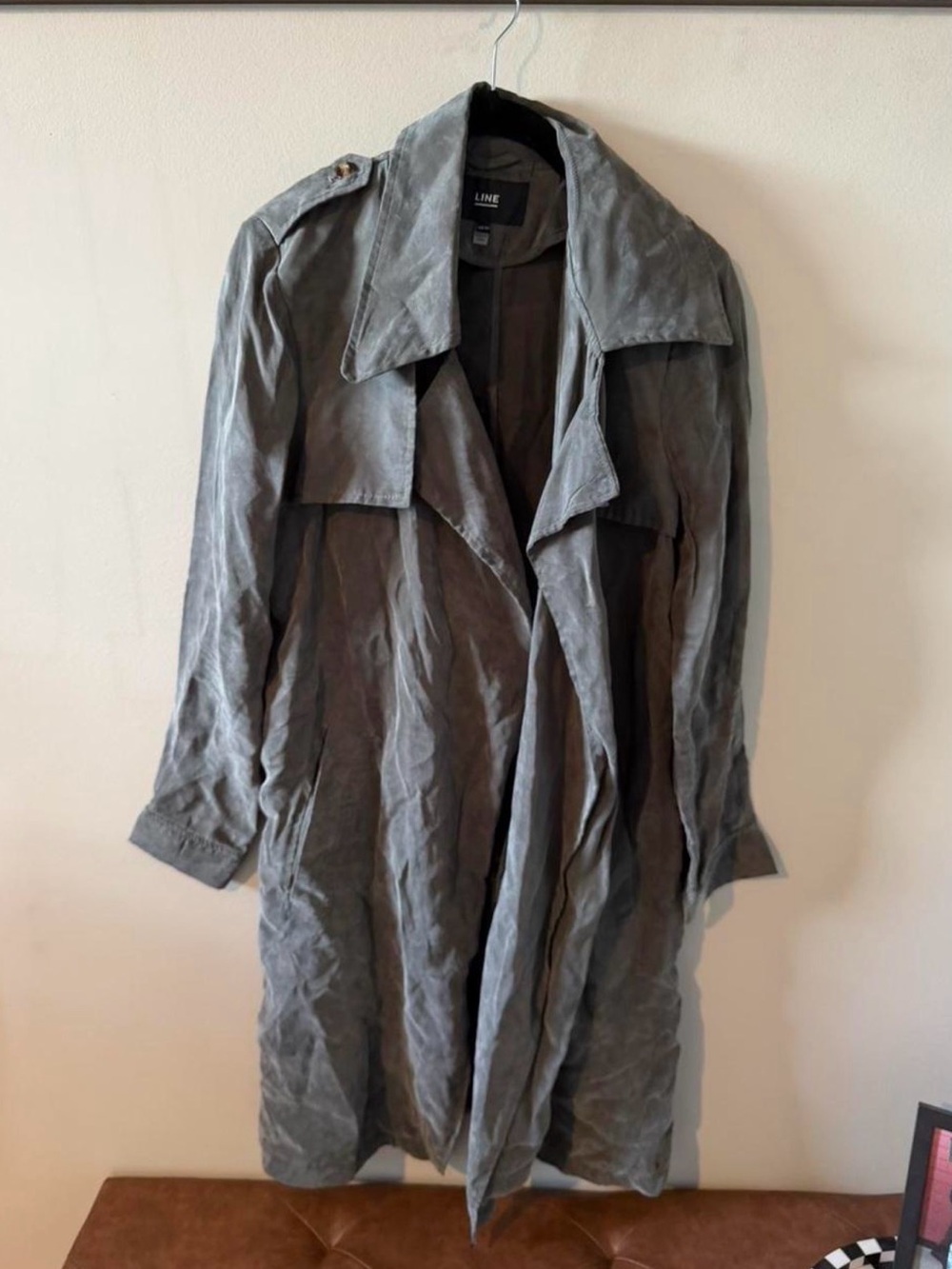 line suede jacket